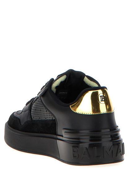 Baskets Balmain En Cuir De Veau Noir