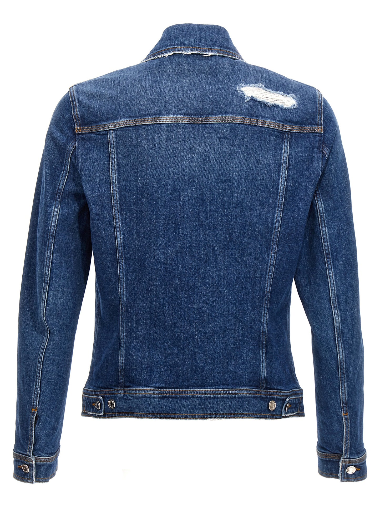 Dolce & Gabbana Blue Cotton Denim Jacket Contemporary Cut