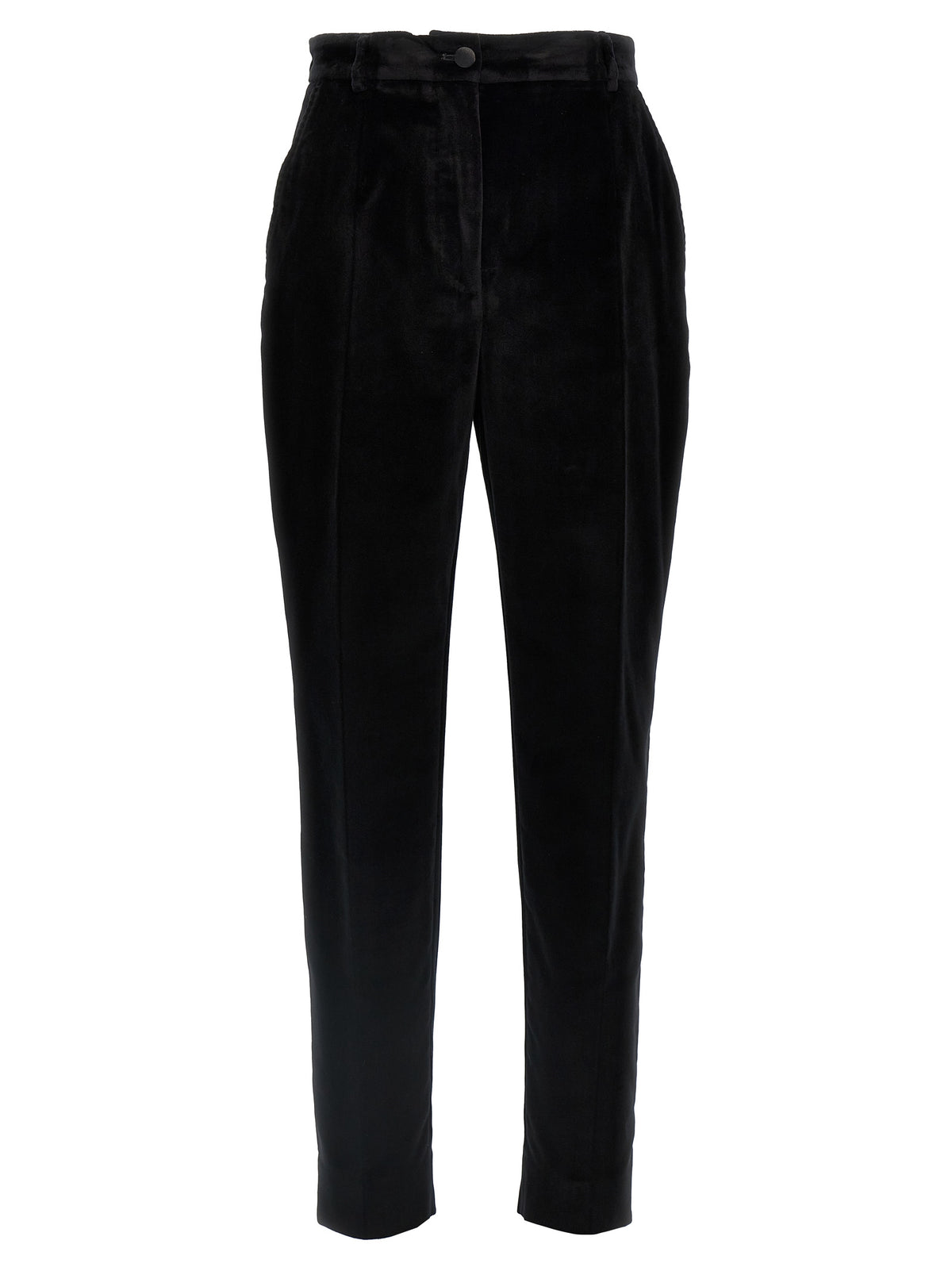 Pantalon habillé classique en coton noir Dolce & Gabbana