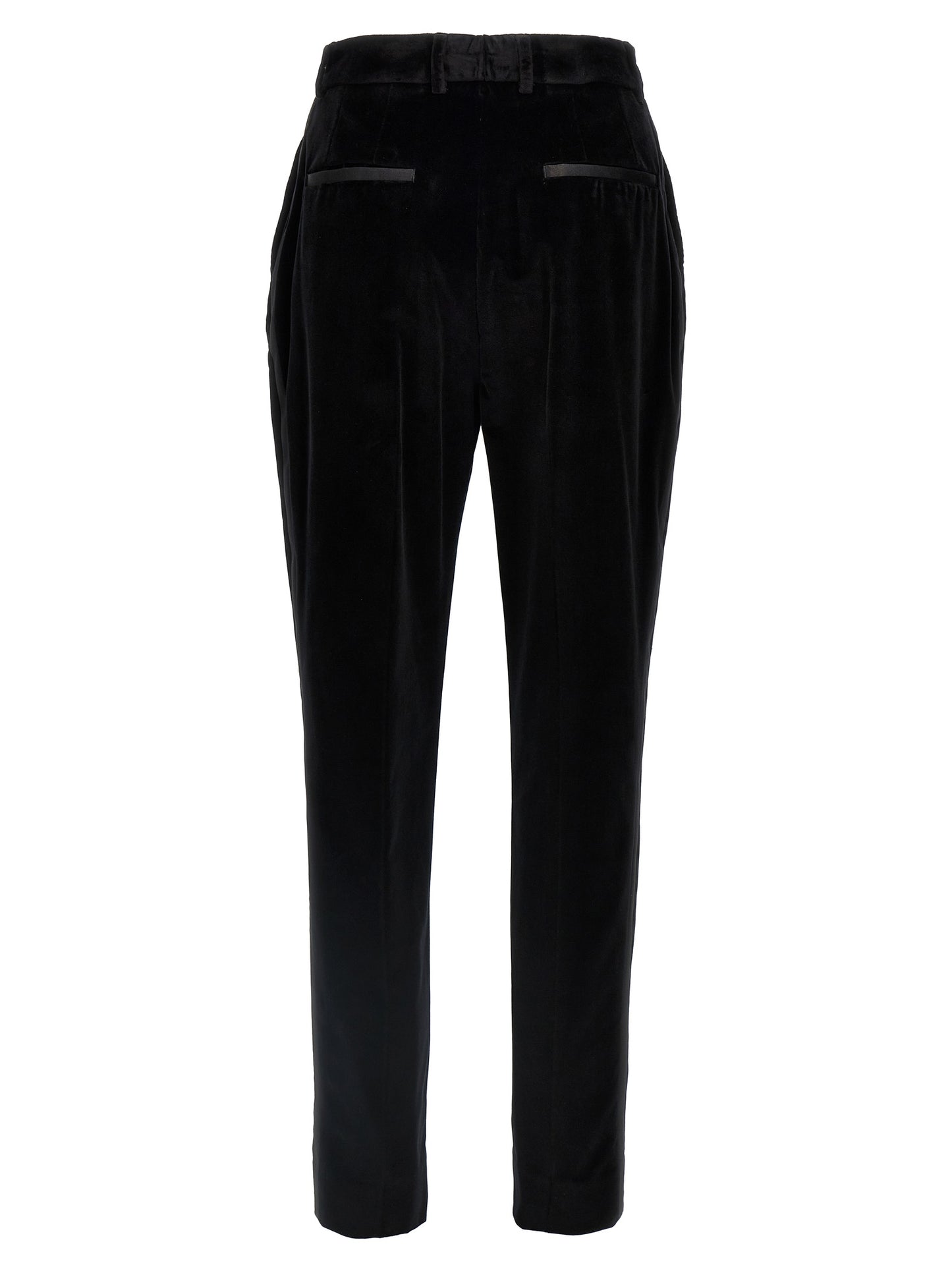 Pantalon habillé classique en coton noir Dolce & Gabbana
