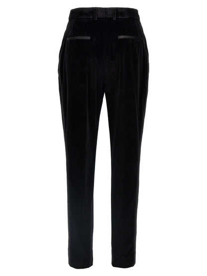 Pantalon habillé classique en coton noir Dolce & Gabbana