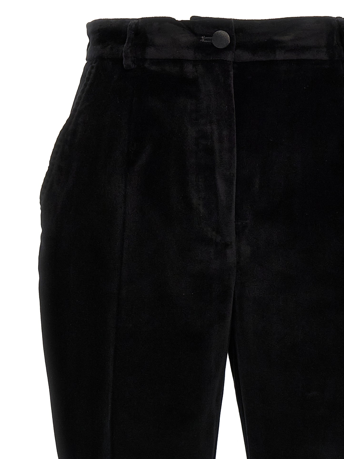 Pantalon habillé classique en coton noir Dolce & Gabbana