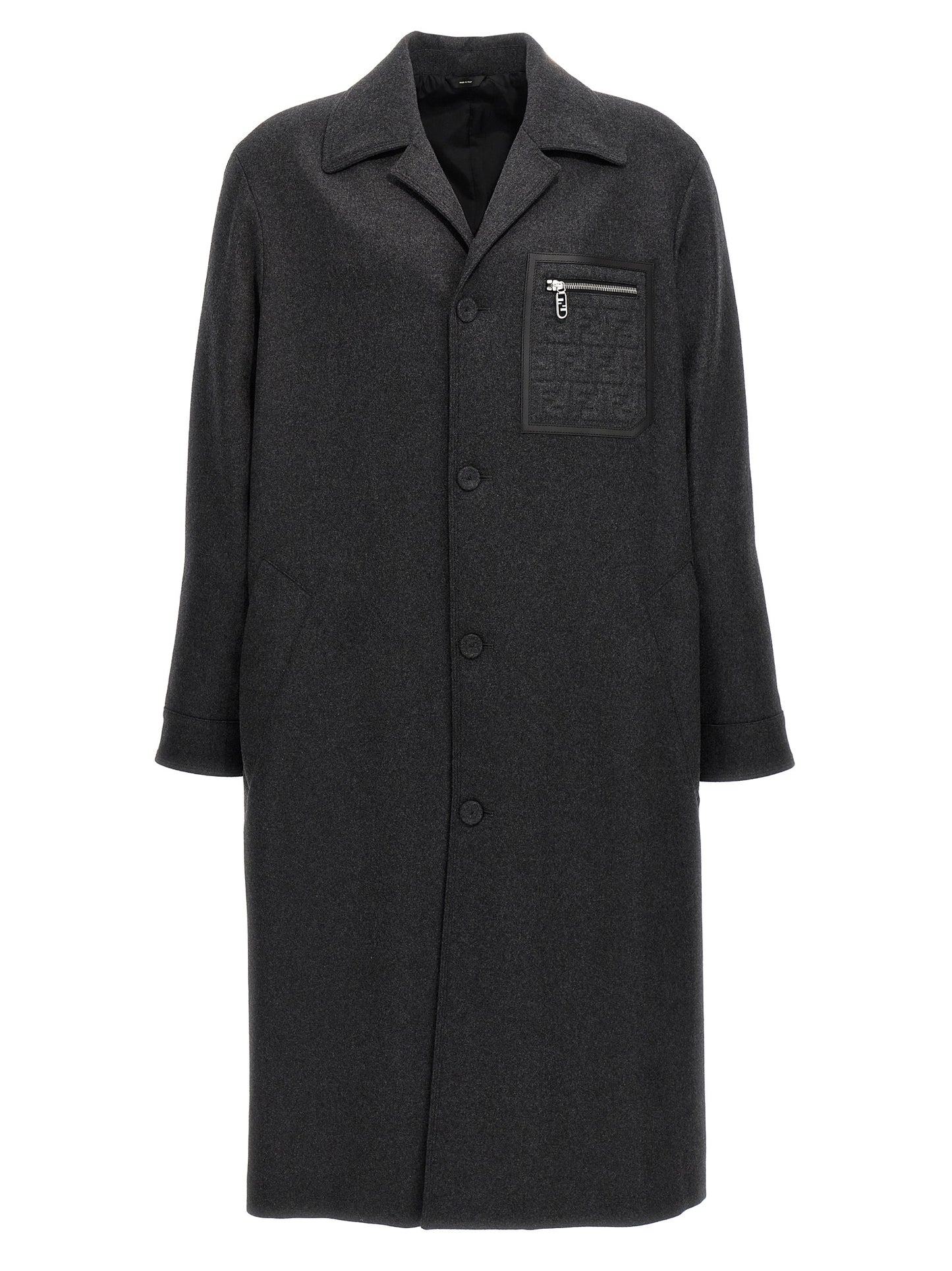 Abrigo de cachemira gris Fendi