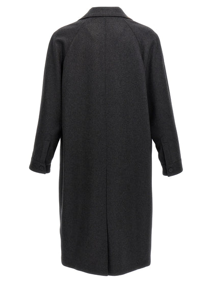 Abrigo de cachemira gris Fendi