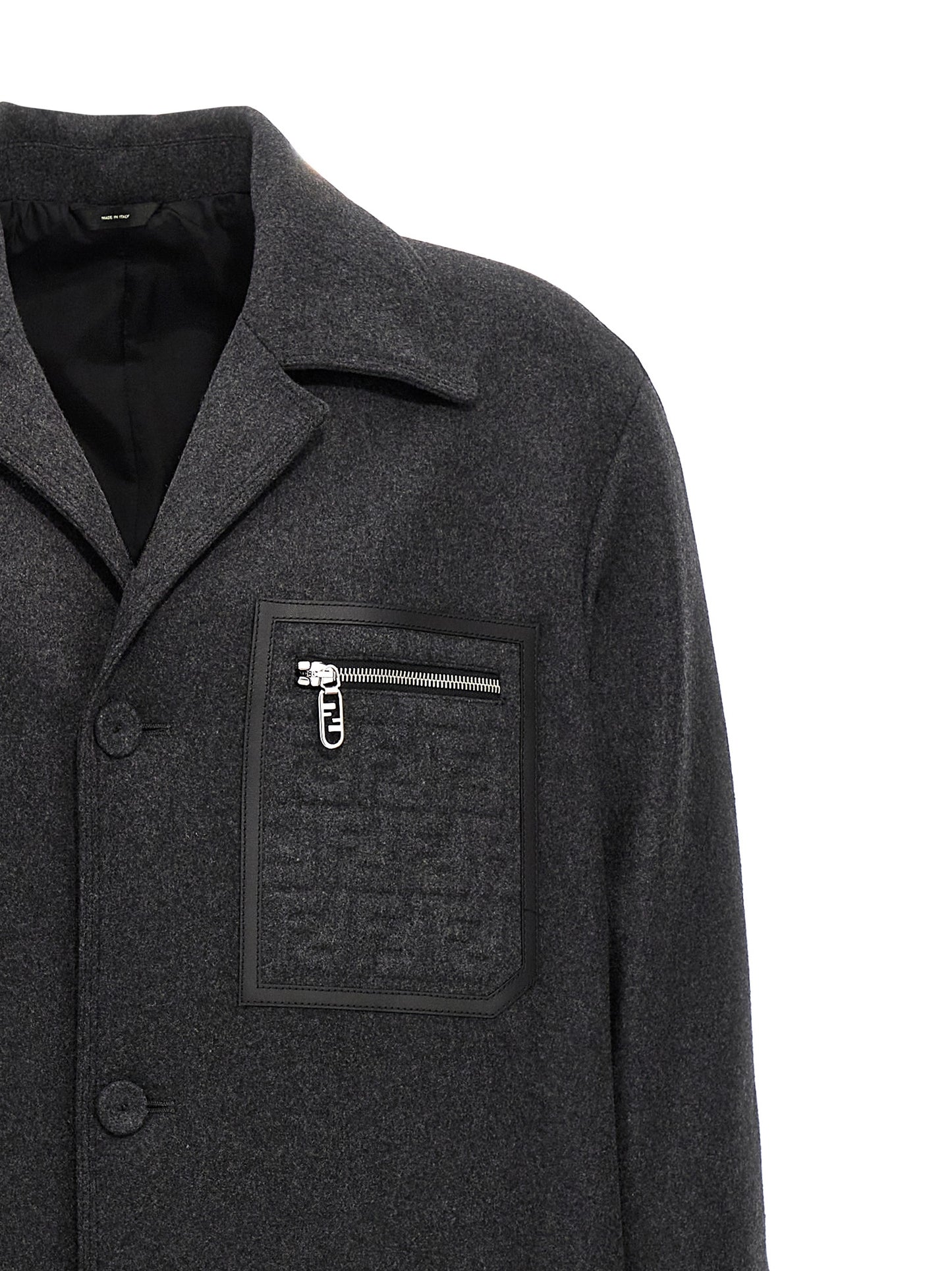Abrigo de cachemira gris Fendi