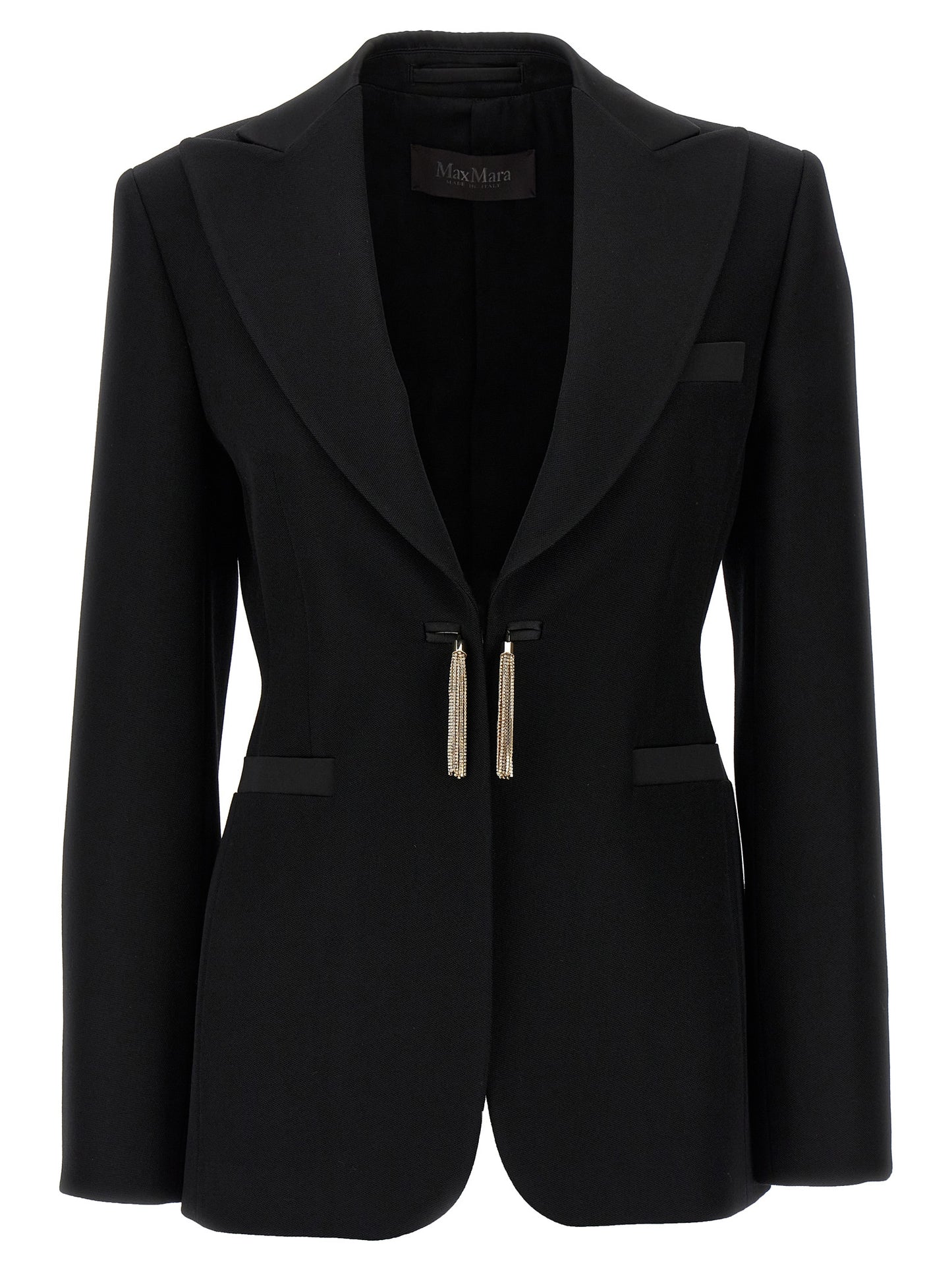Max Mara Blazer Negro de Lana Virgen