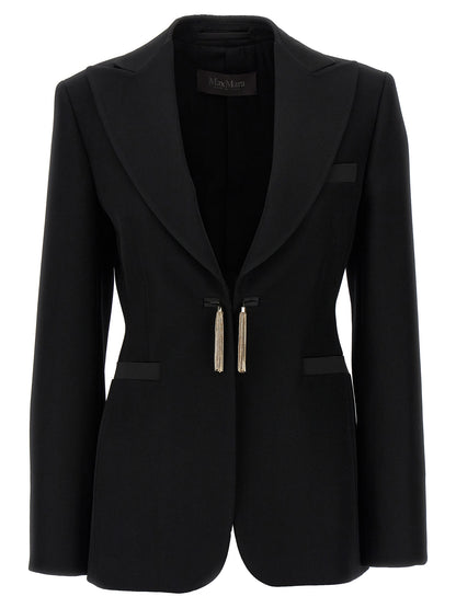 Max Mara Blazer Negro de Lana Virgen
