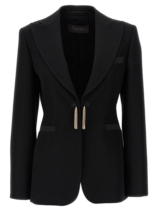 Max Mara Blazer Negro de Lana Virgen