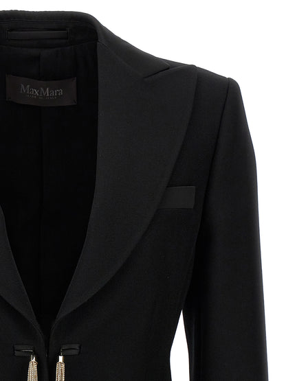 Max Mara Blazer Negro de Lana Virgen