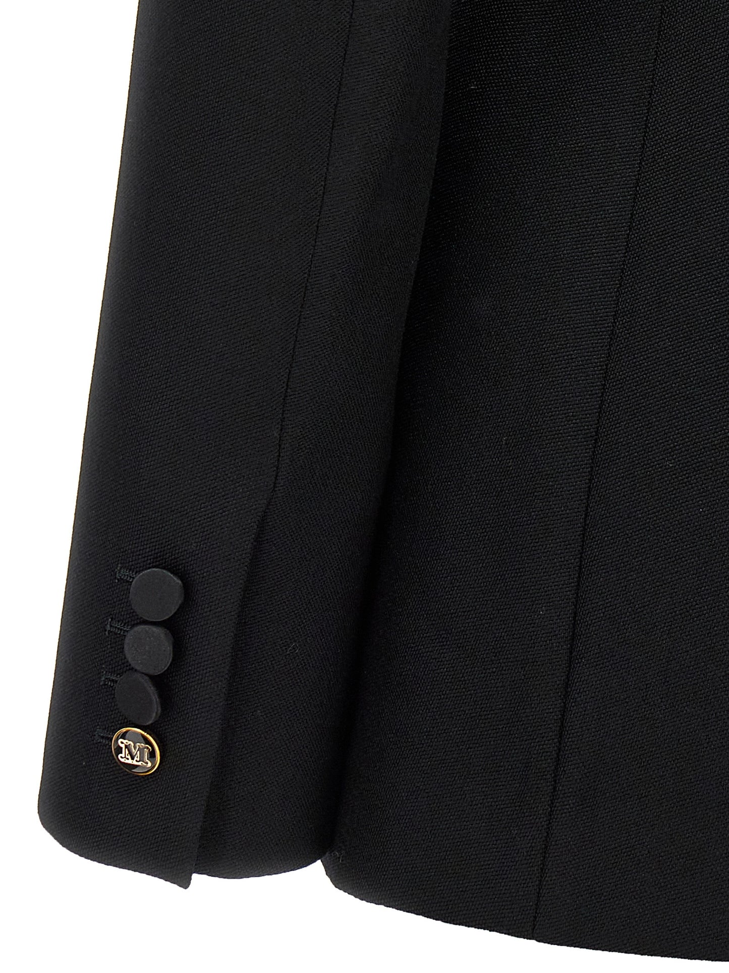 Max Mara Blazer Negro de Lana Virgen