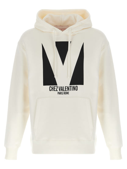 Sweat-shirt en coton blanc Valentino Garavani