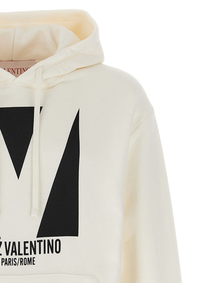 Sweat-shirt en coton blanc Valentino Garavani