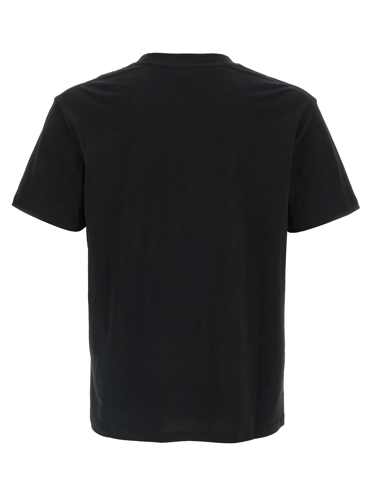 T-shirt Valentino Garavani En Coton Noir Avec VLogo Avant