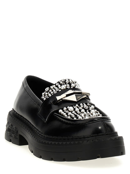 Mocasines Jimmy Choo De Becerro Negro Modelo Slip On