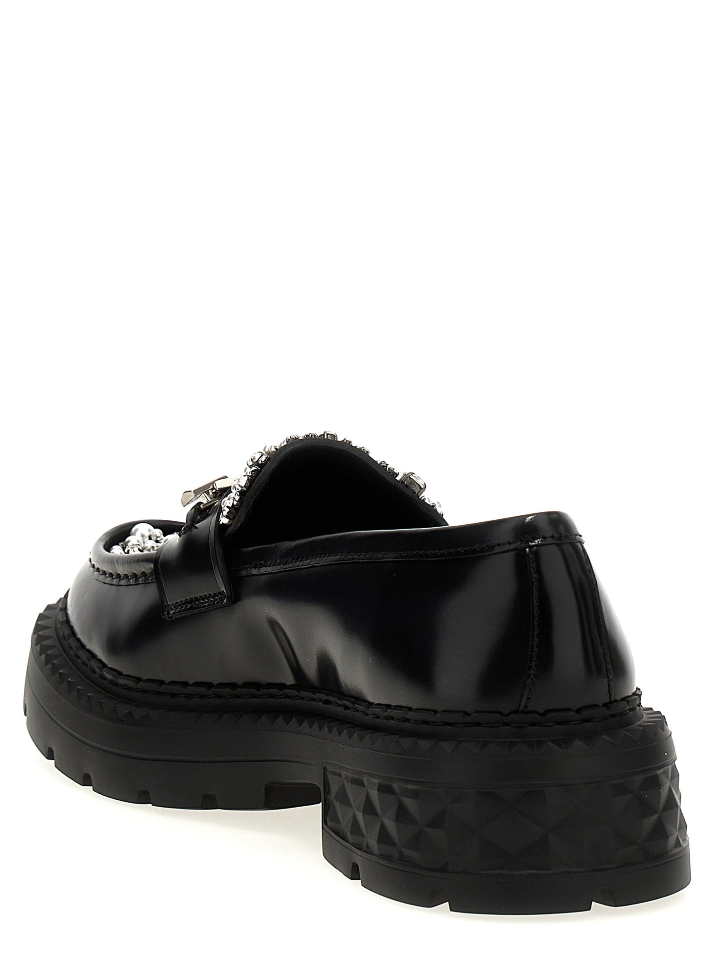 Mocasines Jimmy Choo De Becerro Negro Modelo Slip On