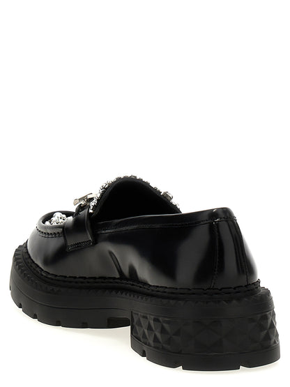 Mocasines Jimmy Choo De Becerro Negro Modelo Slip On