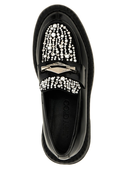 Mocasines Jimmy Choo De Becerro Negro Modelo Slip On