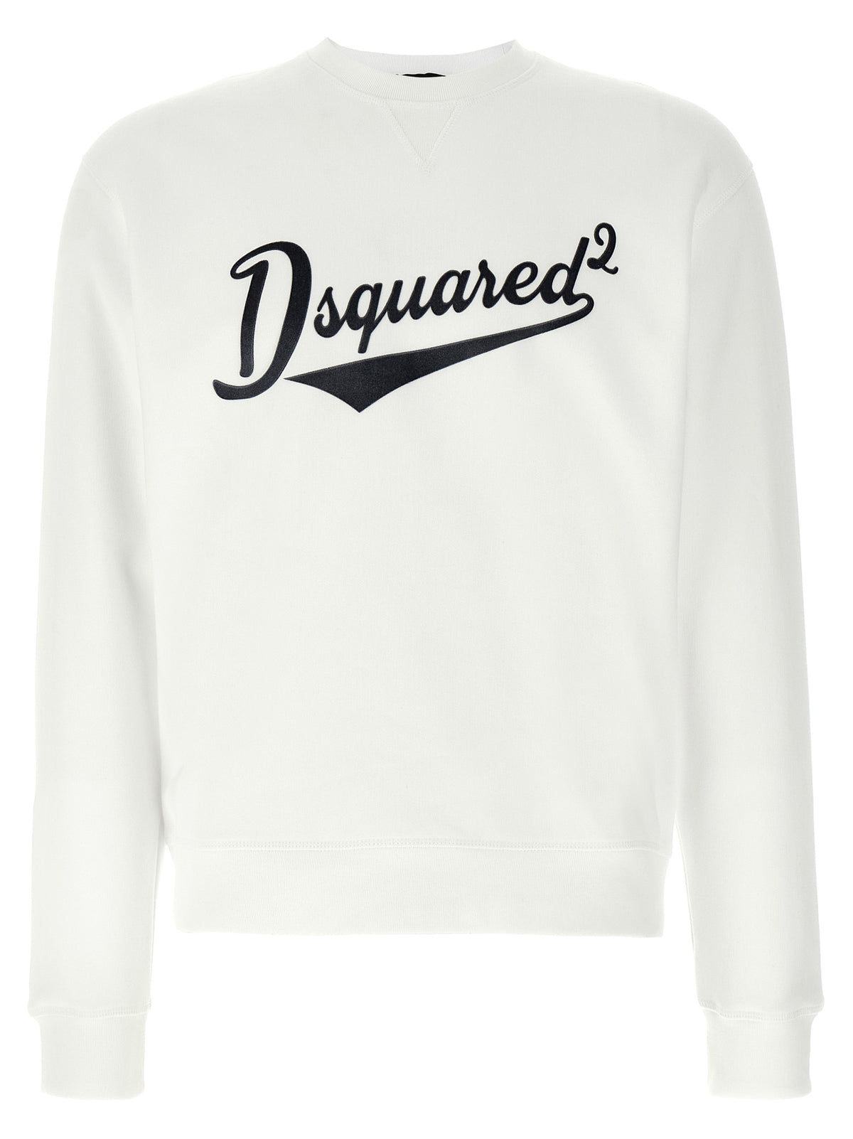 White Cotton Dsquared² Sweatshirt Italian Finish
