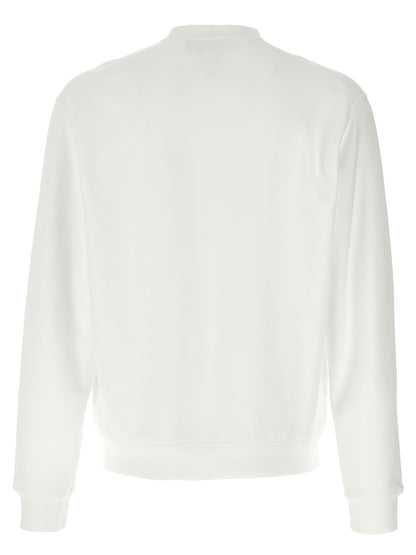 White Cotton Dsquared² Sweatshirt Italian Finish