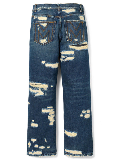 Marc Jacobs Blue Cotton Straight-Leg Jeans