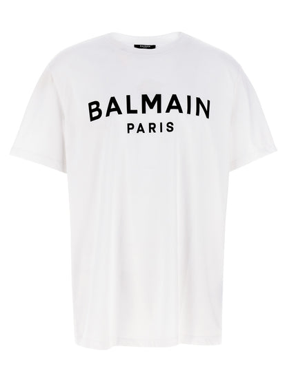Camiseta Balmain De Algodón Orgánico Estilo Bicolor