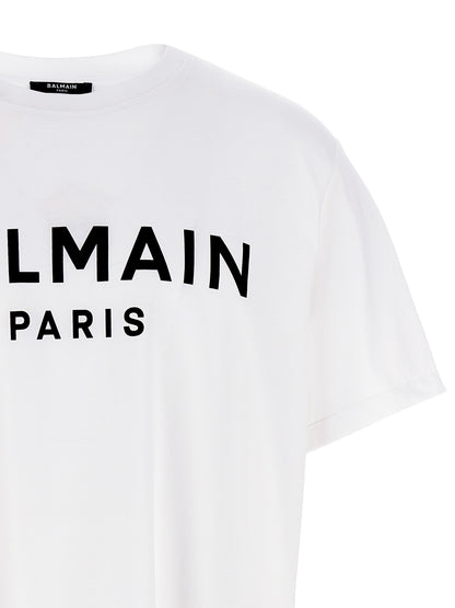 Camiseta Balmain De Algodón Orgánico Estilo Bicolor