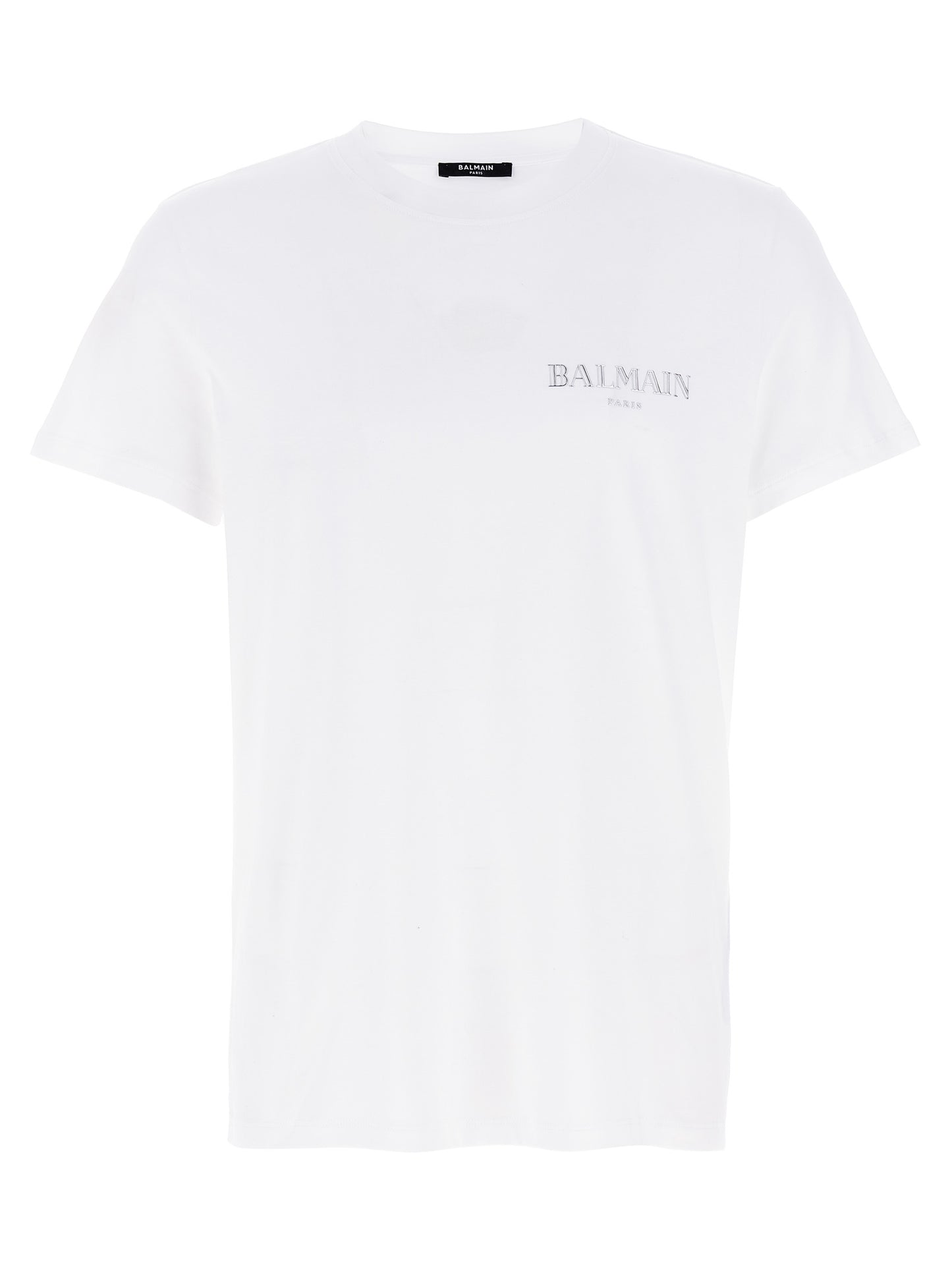 Camiseta Balmain De Algodón Orgánico En Blanco Puro