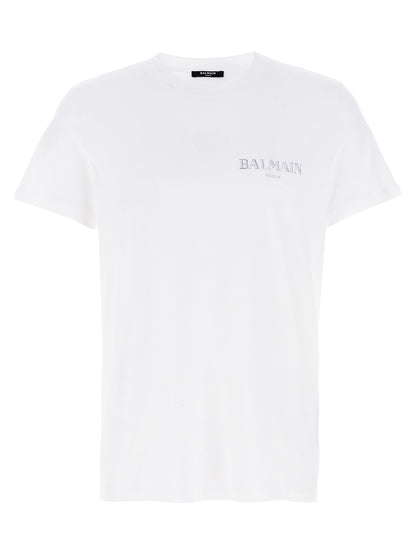 Camiseta Balmain De Algodón Orgánico En Blanco Puro