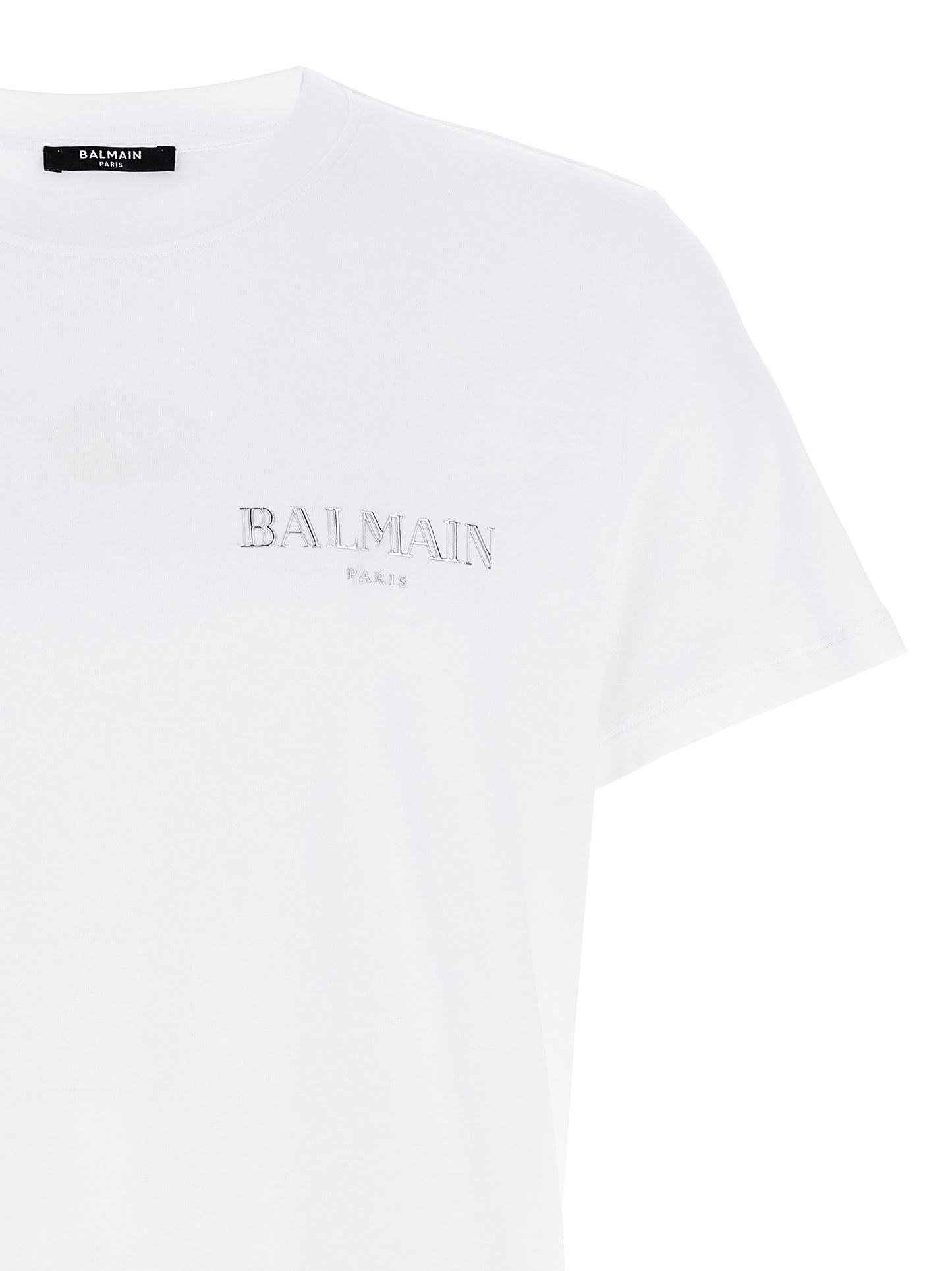 Camiseta Balmain De Algodón Orgánico En Blanco Puro