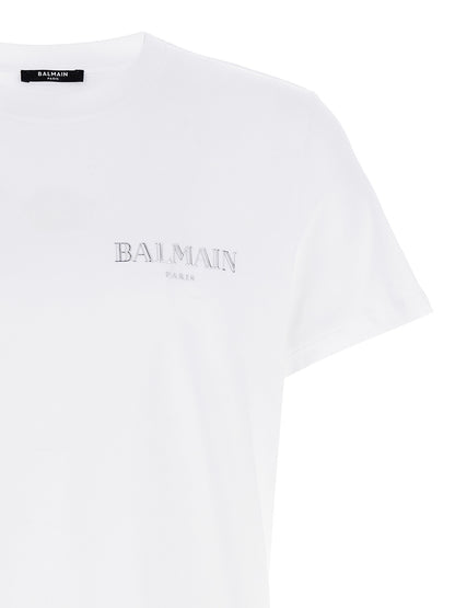 Camiseta Balmain De Algodón Orgánico En Blanco Puro