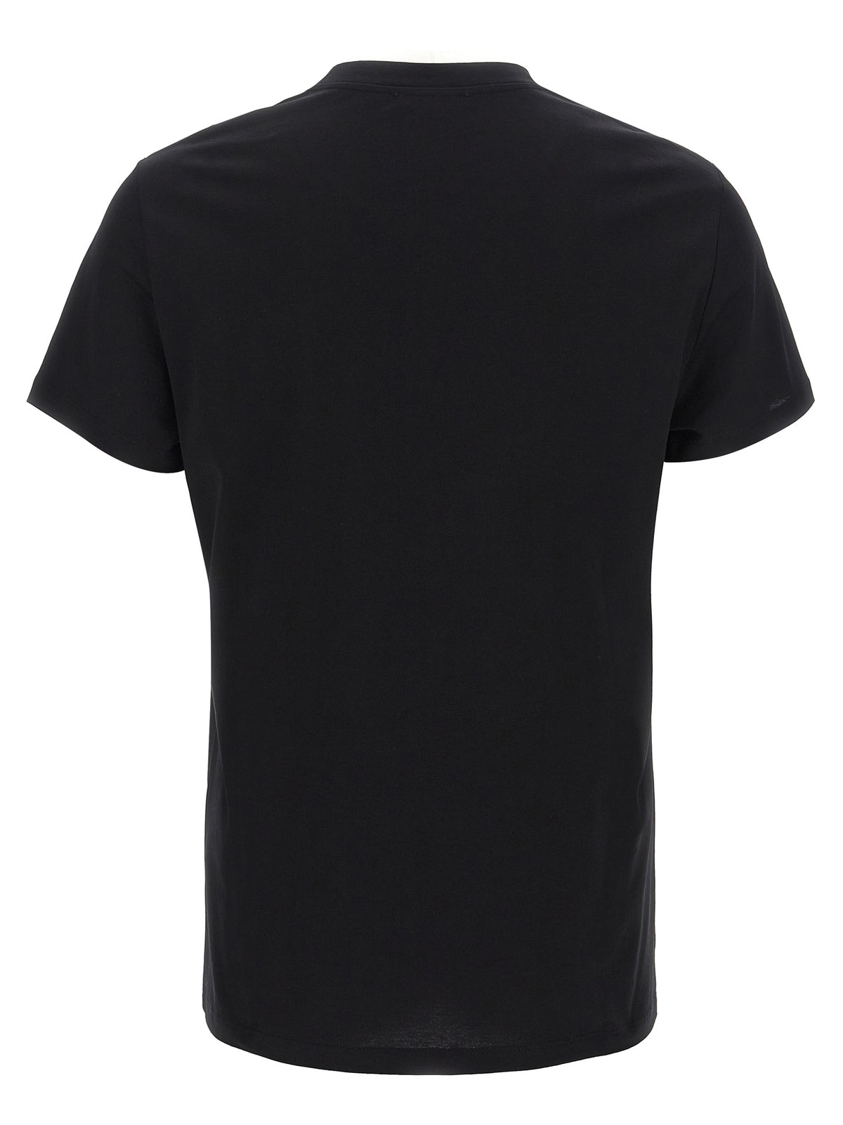 Camiseta De Manga Corta De Algodón Orgánico Negro Balmain