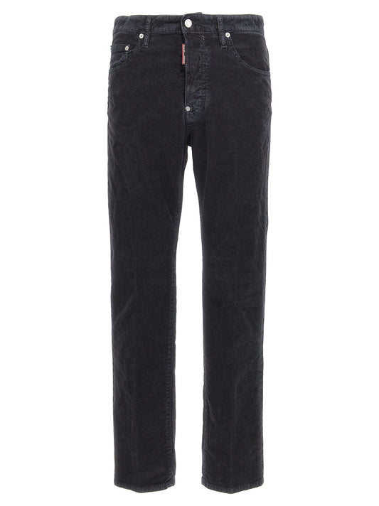 Pantalones casuales de algodón azul Dsquared²