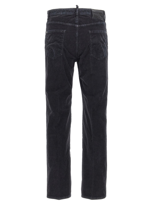 Pantalones casuales de algodón azul Dsquared²