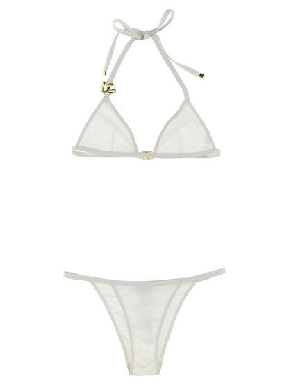 Bikini Dolce & Gabbana blanco de poliamida