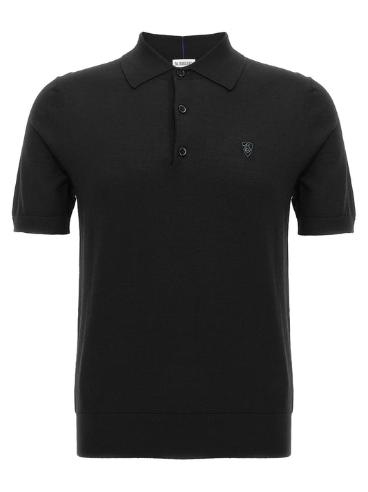 Polo de lana negra Burberry
