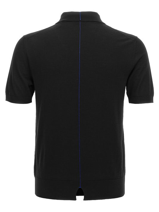 Polo de lana negra Burberry