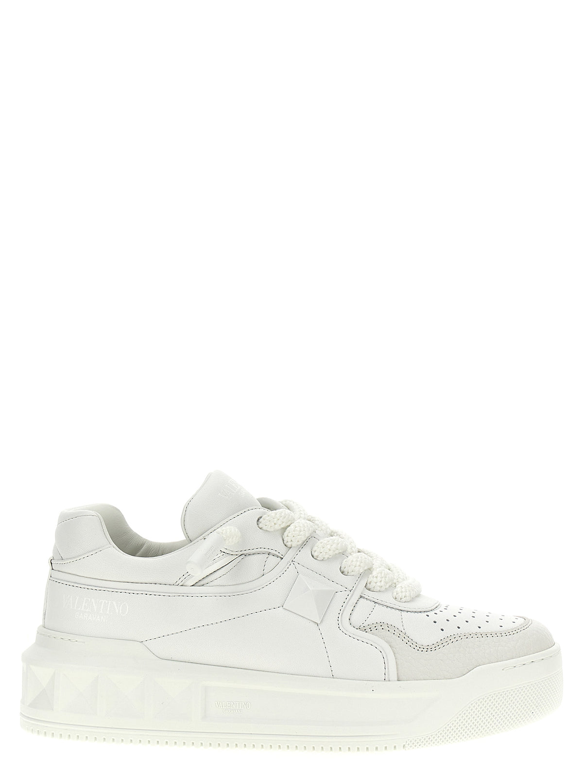 Valentino Garavani White Calf Leather Chunky Sole Trainers
