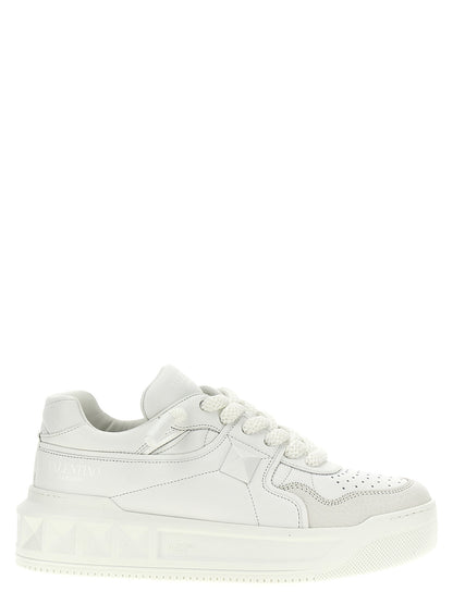 Valentino Garavani White Calf Leather Chunky Sole Trainers