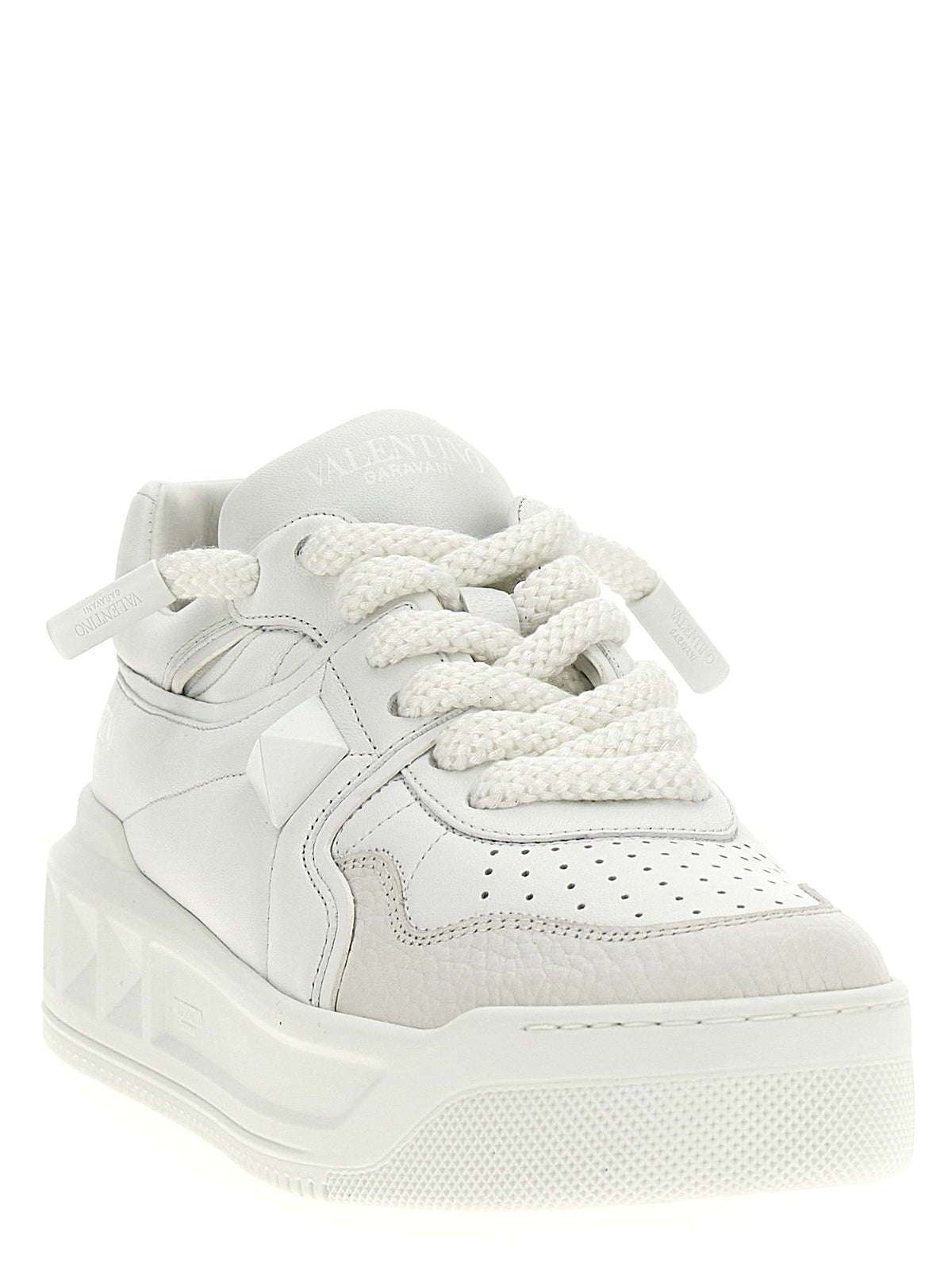 Valentino Garavani White Calf Leather Chunky Sole Trainers