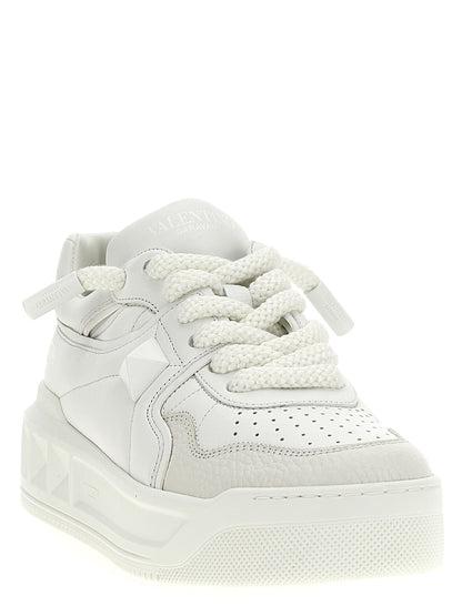 Valentino Garavani White Calf Leather Chunky Sole Trainers