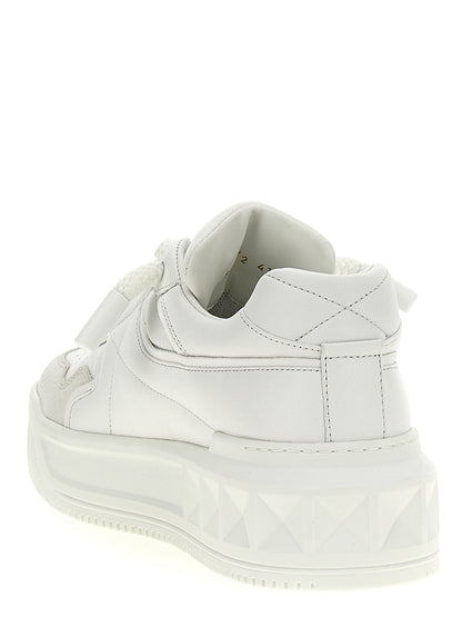 Valentino Garavani White Calf Leather Chunky Sole Trainers