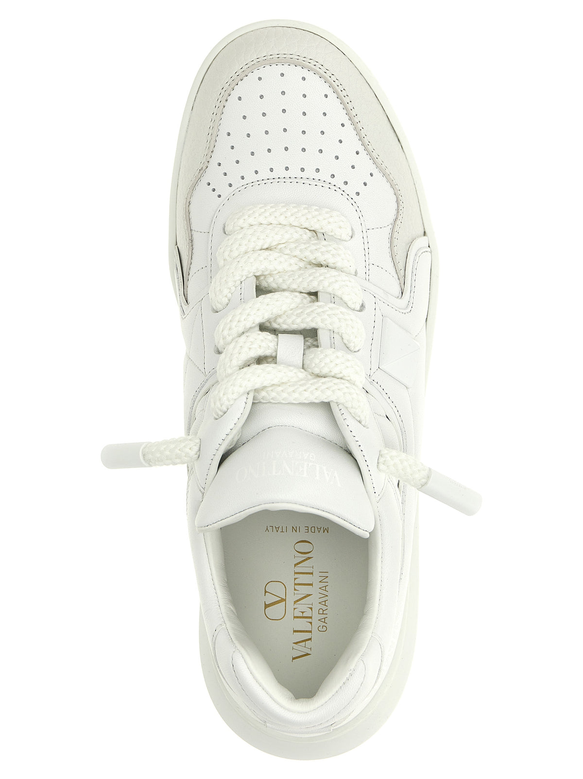 Valentino Garavani White Calf Leather Chunky Sole Trainers