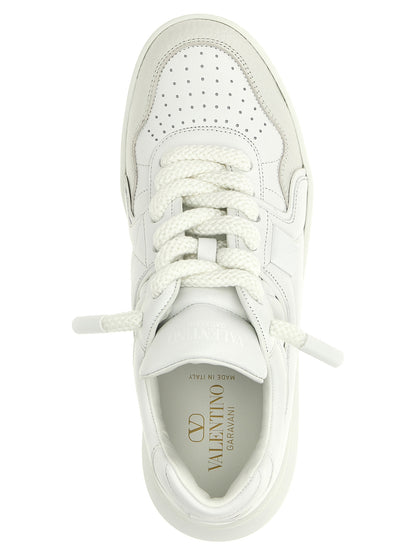 Valentino Garavani White Calf Leather Chunky Sole Trainers