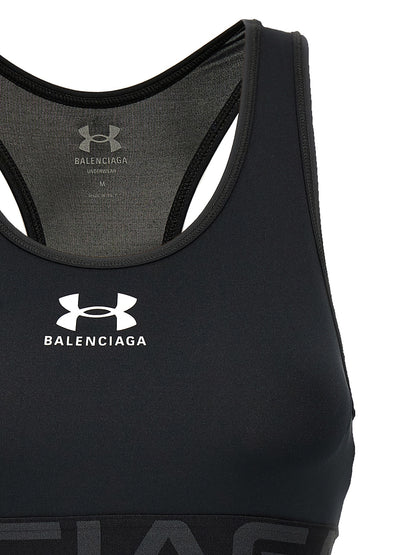 Soutien-gorge de sport Balenciaga noir en polyester