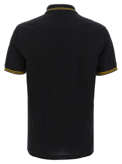 Polo Versace de algodón negro