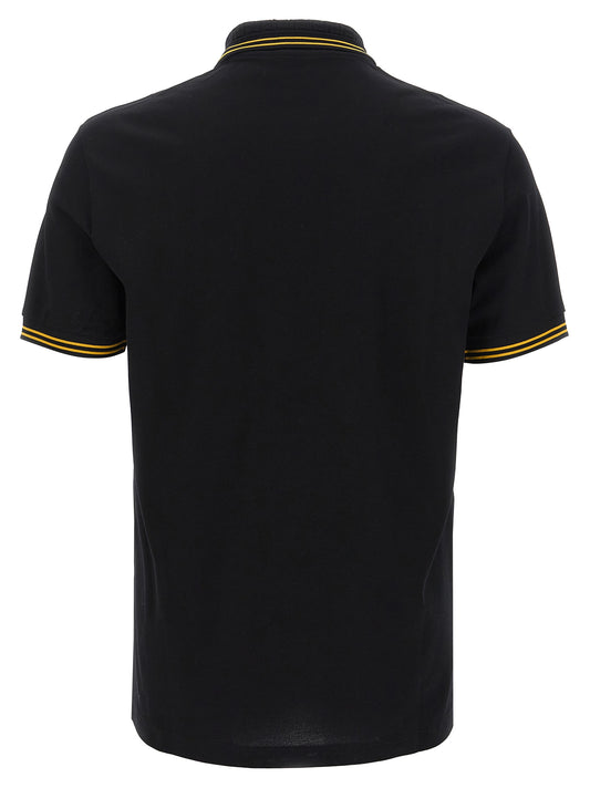 Polo Versace de algodón negro