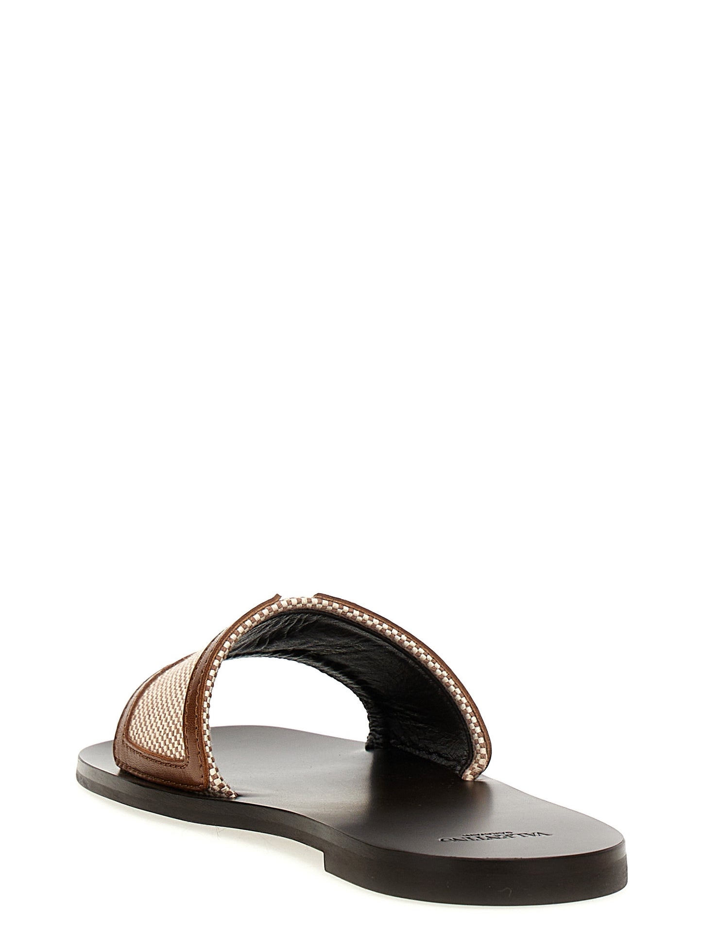 Sandalias Valentino Garavani de algodón marrón