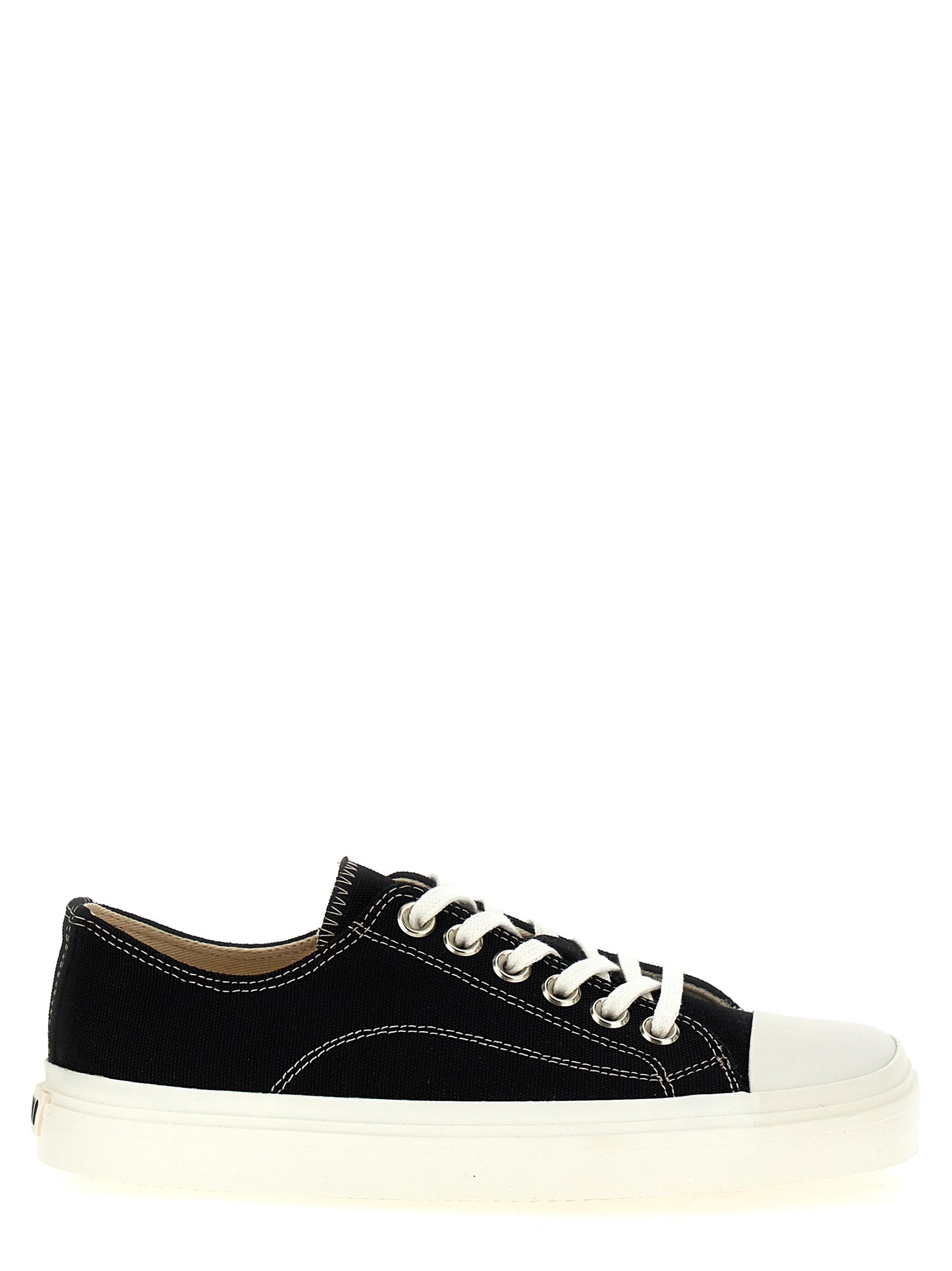 Zapatillas Moschino De Algodón De Corte Bajo Negras