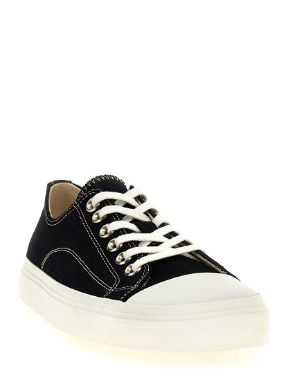 Zapatillas Moschino De Algodón De Corte Bajo Negras