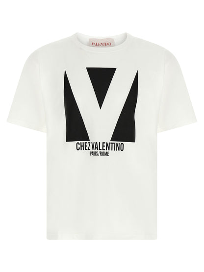 T-shirt bicolore Valentino Garavani en coton classique
